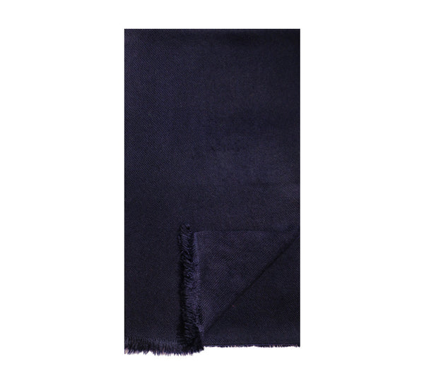 Handwoven Wool Blend Stole Pashmina & Scarves Dark Navy 