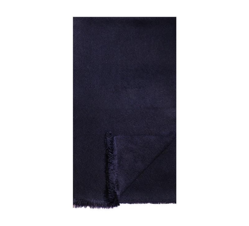Handwoven Wool Blend Stole Pashmina & Scarves Dark Navy 