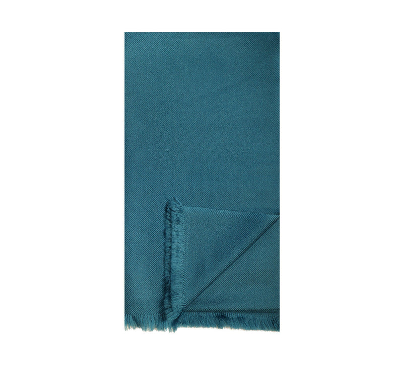 Handwoven Wool Blend Stole Pashmina & Scarves Dark Turquoise 