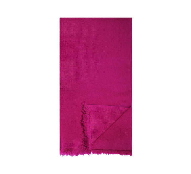 Handwoven Wool Blend Stole Pashmina & Scarves Fuchsia 