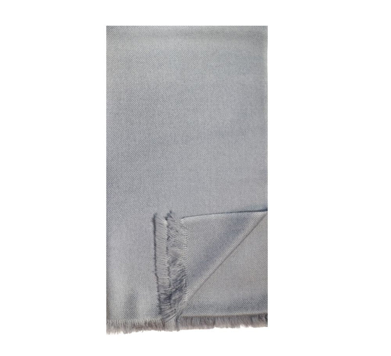 Handwoven Wool Blend Stole Pashmina & Scarves Grey 