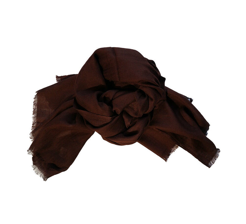 Himalayan Lightweight Stole Pashmina & Scarves Dark Brown 
