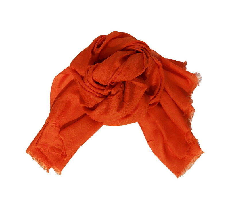 Himalayan Lightweight Stole Pashmina & Scarves Dark Orange 