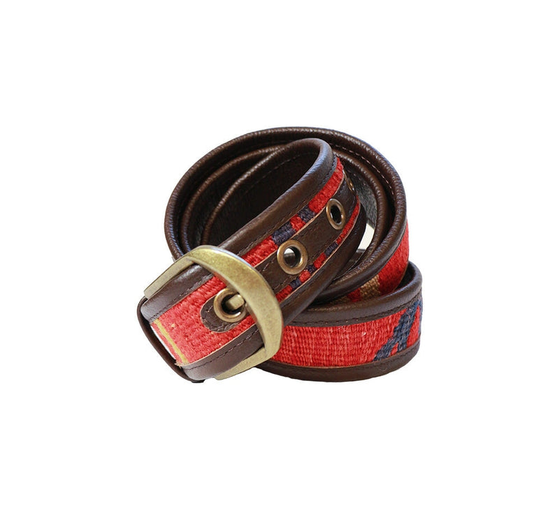 Kilim Belt Belt Bright Red 