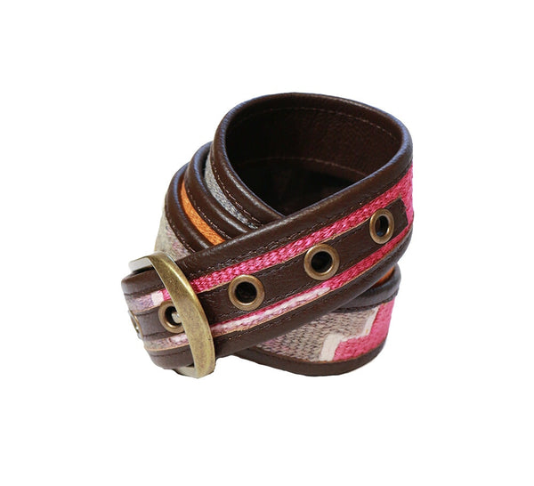 Kilim Belt Belt Hot Pink 