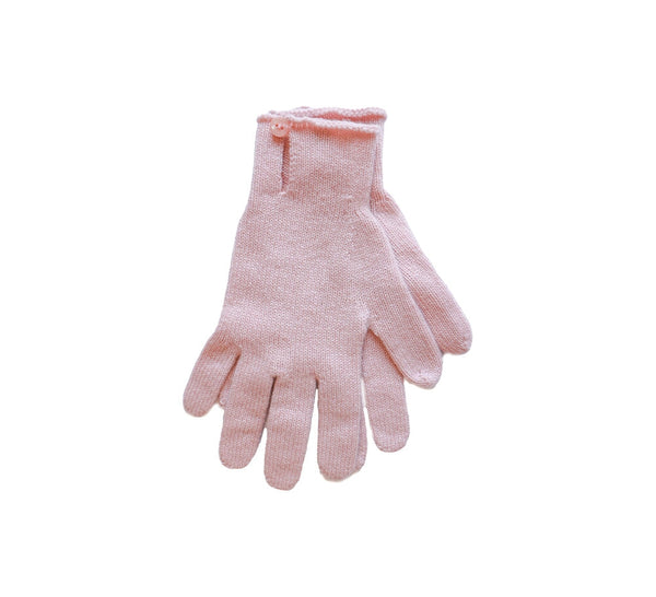 Ladies Button Cashmere Gloves Textiles Pale Pink 