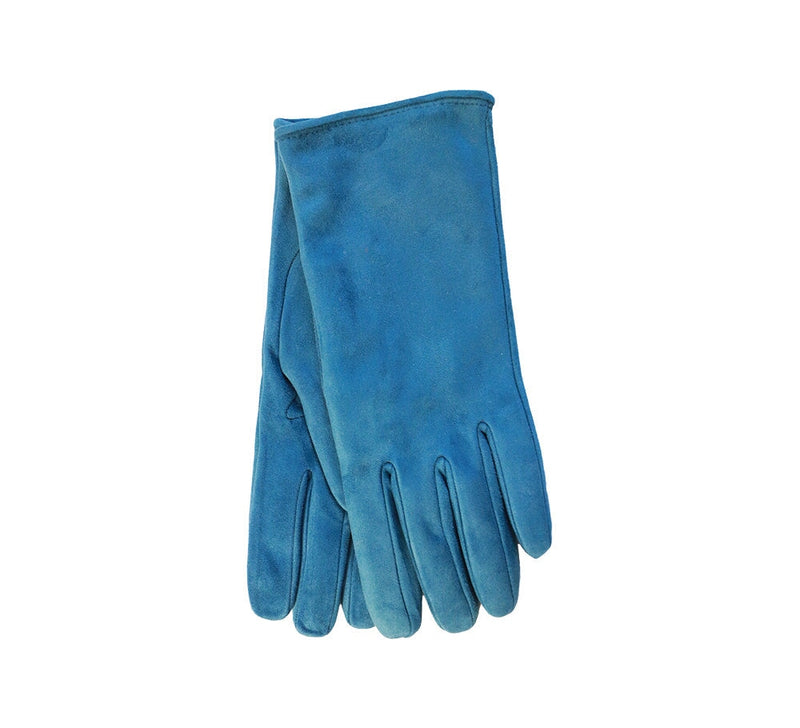 Ladies Cashmere Lined Suede Gloves Gloves Teal 6.5 