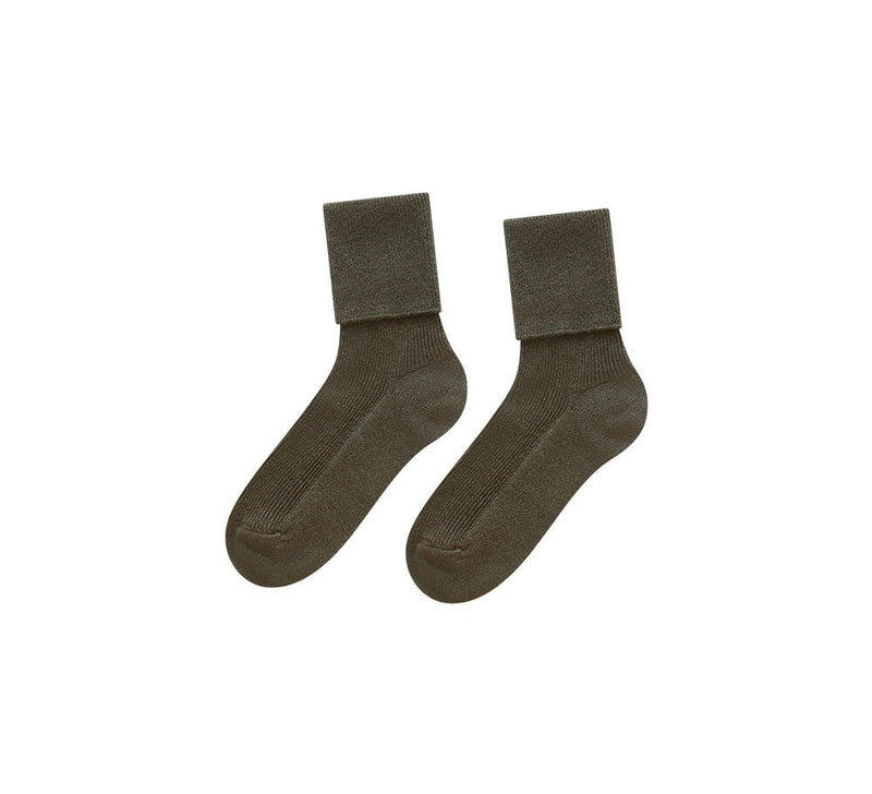 Ladies Cashmere Mix Socks Textiles Dark Olive 