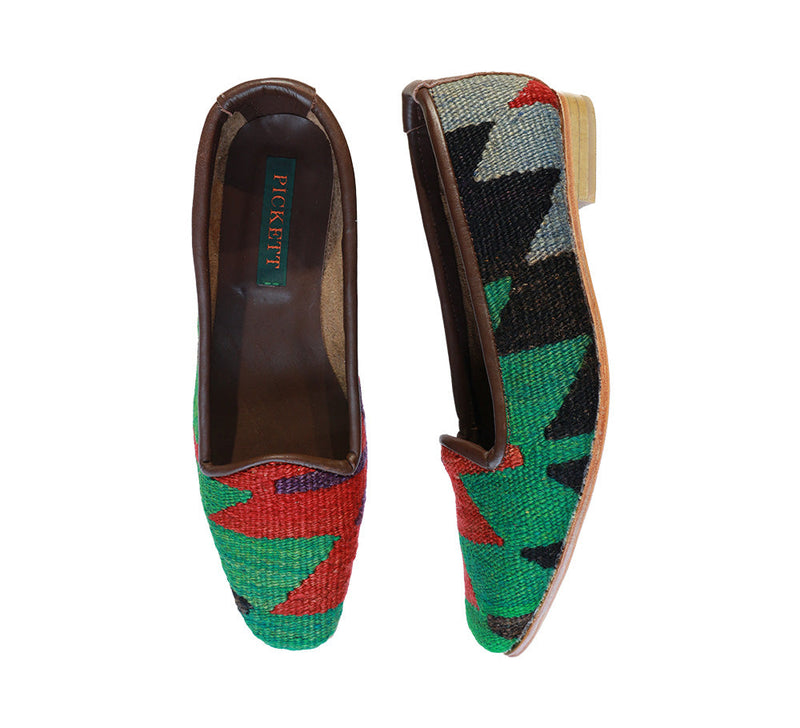 Ladies Kilim Slippers EU37 / UK4 Kilim Slippers/Trainers Emerald 