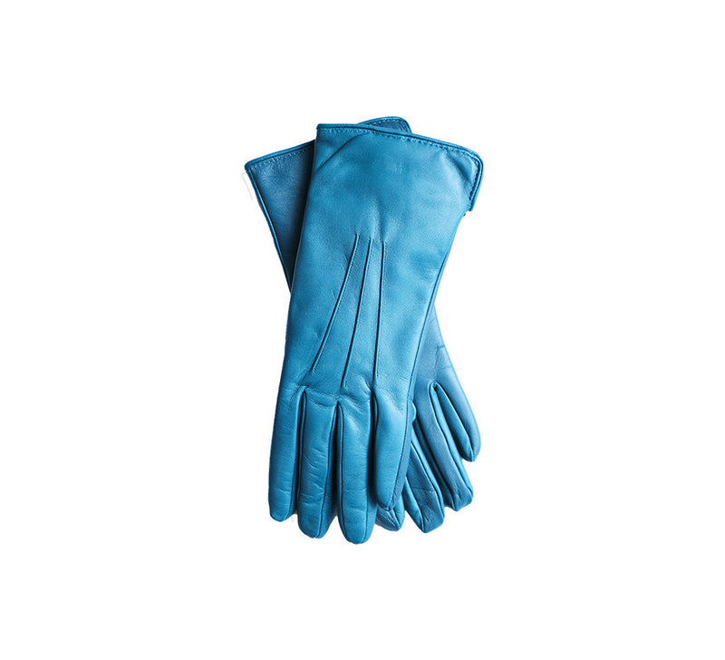 Ladies Long Cashmere Lined Touch Screen Gloves Gloves Teal 6.5 