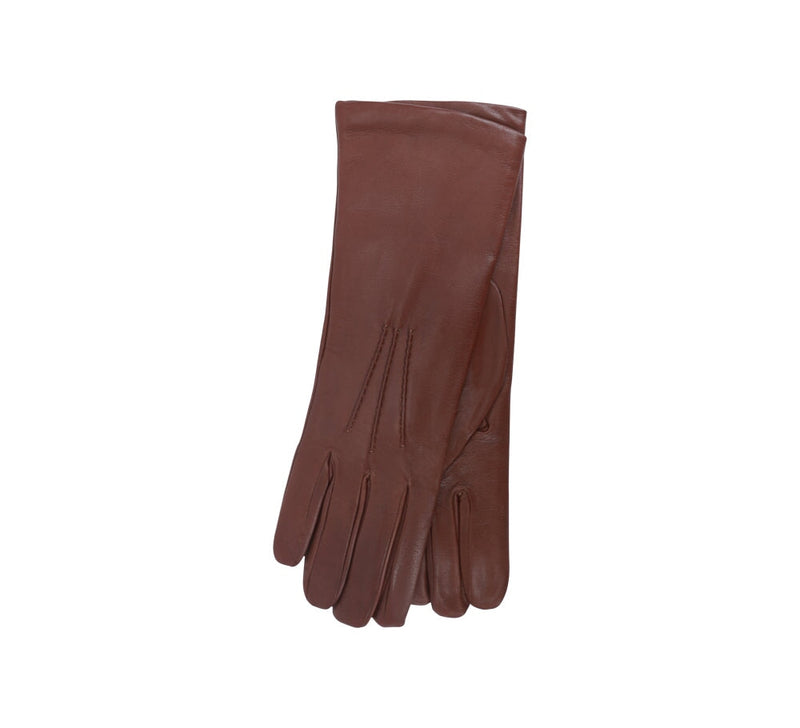 Ladies Mid Length Cashmere Lined Gloves Gloves Chestnut 6.5 