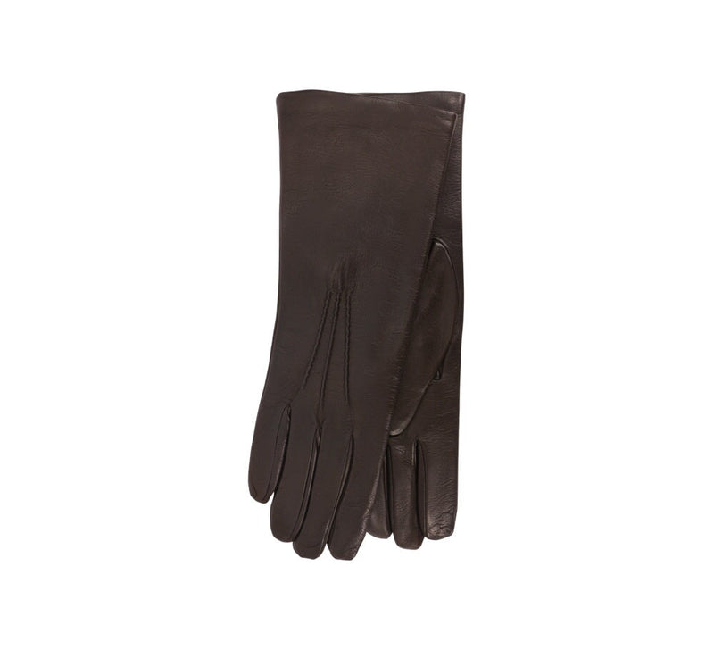 Ladies Mid Length Cashmere Lined Gloves Gloves Dark Brown 6.5 