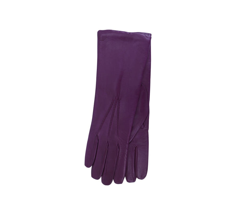 Ladies Mid Length Cashmere Lined Gloves Gloves Purple 6.5 