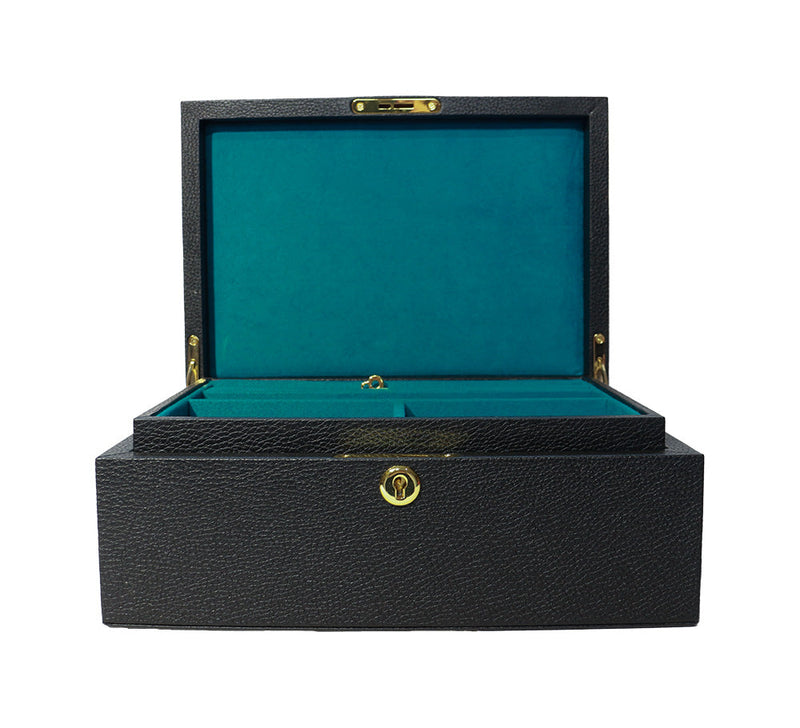Medium Lockable Jewellery Box Jewellery & Cufflink Boxes Black 