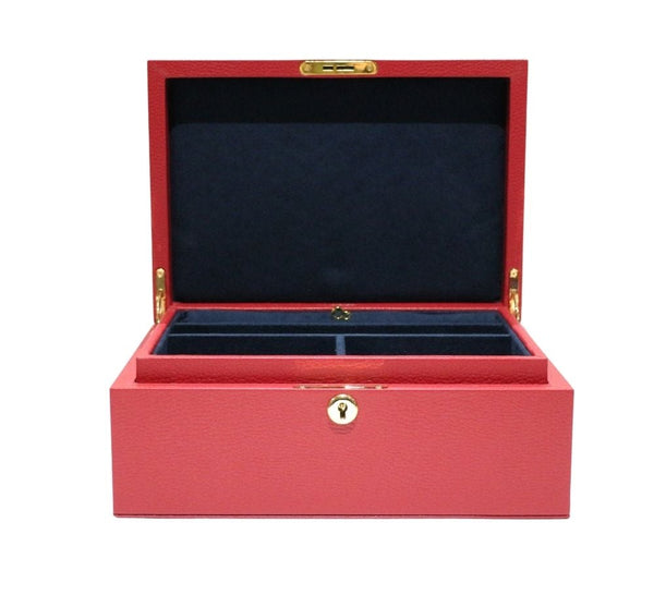 Medium Lockable Jewellery Box Jewellery & Cufflink Boxes Red 