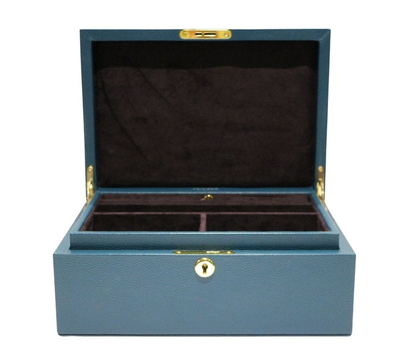 Medium Lockable Jewellery Box Jewellery & Cufflink Boxes Teal 