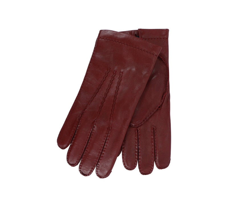 Men's Cashmere Lined Gloves Gloves Burgundy 8 