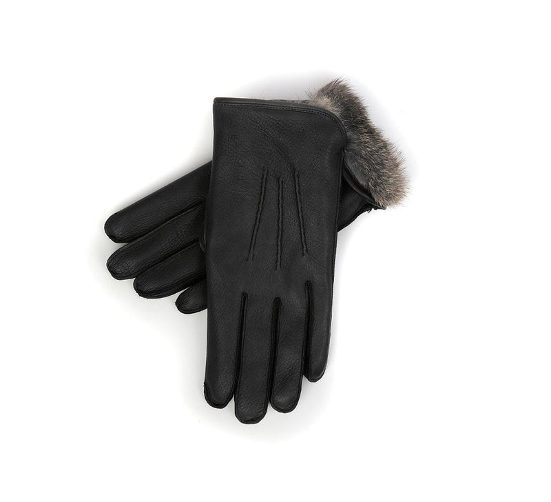 Men's Fur Lined Deerskin Gloves - Pickett London
