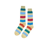 Multicoloured Thick Stripe Socks Textiles Yellow 