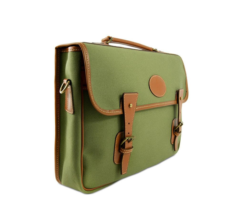 One Pocket Buckle Canvas Briefcase - Pickett London