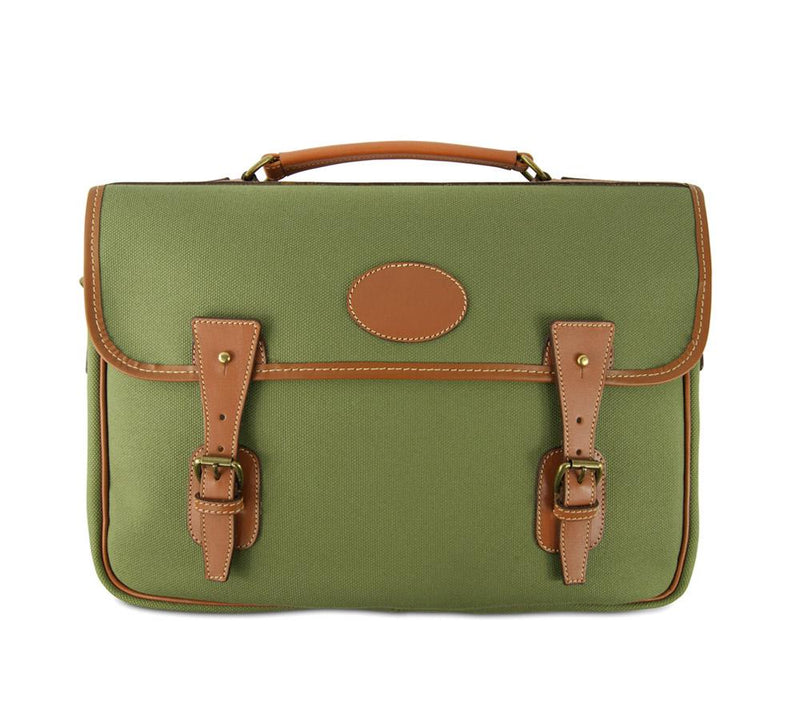 One Pocket Buckle Canvas Briefcase - Pickett London