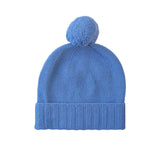Pure Cashmere Pom Pom Hat Textiles Sky Blue 