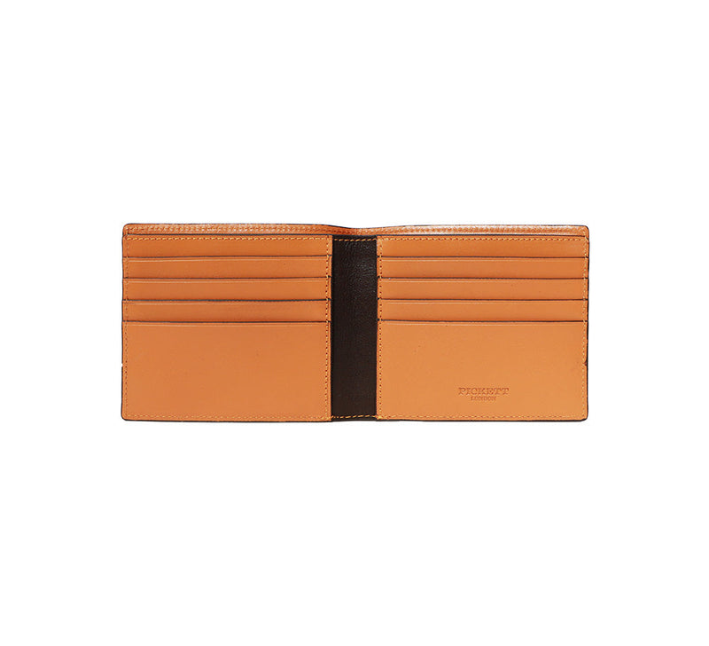 RFID Contrast Tip Short Wallet Wallets Orange / Dark Brown 