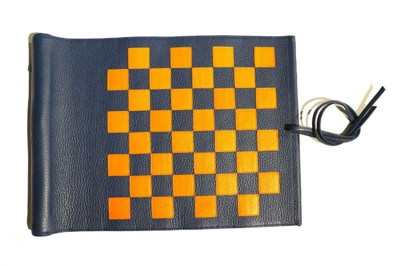 Roll Up Chess, Backgammon & Draughts Set Games Navy / Orange / Red 