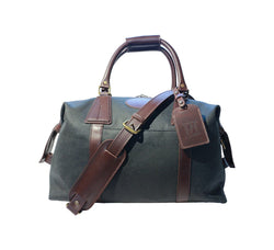 Small Carry On Waxed Canvas Holdall Luggage Olive 