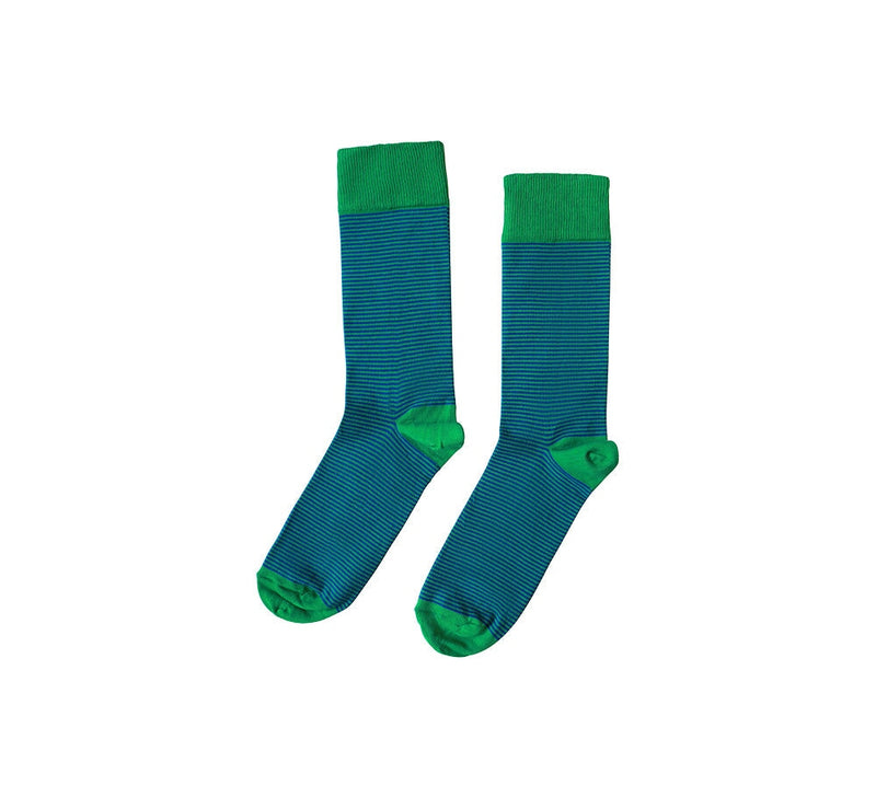 Striped Socks Textiles Green / Blue 