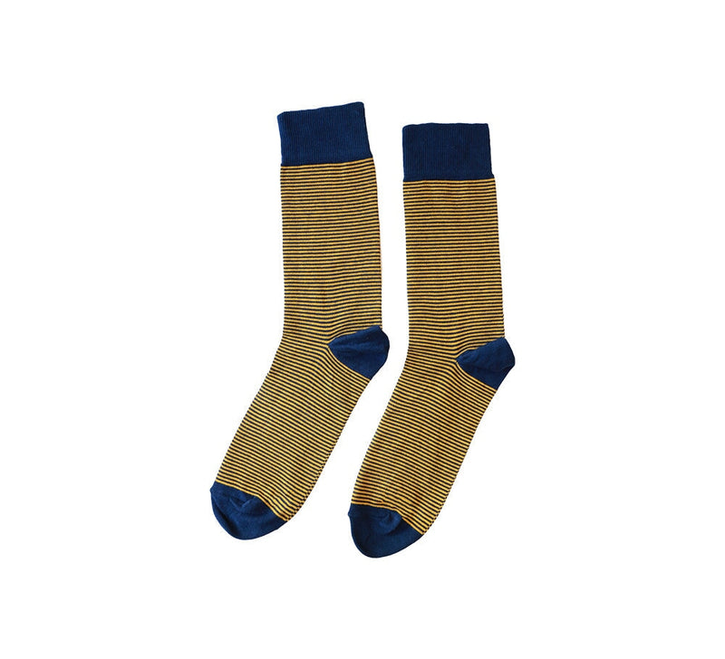 Striped Socks Textiles Navy / Gold 