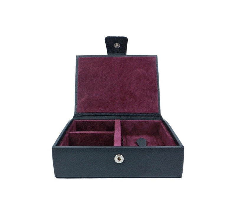 Sutton Divided Box Jewellery & Cufflink Boxes Black 