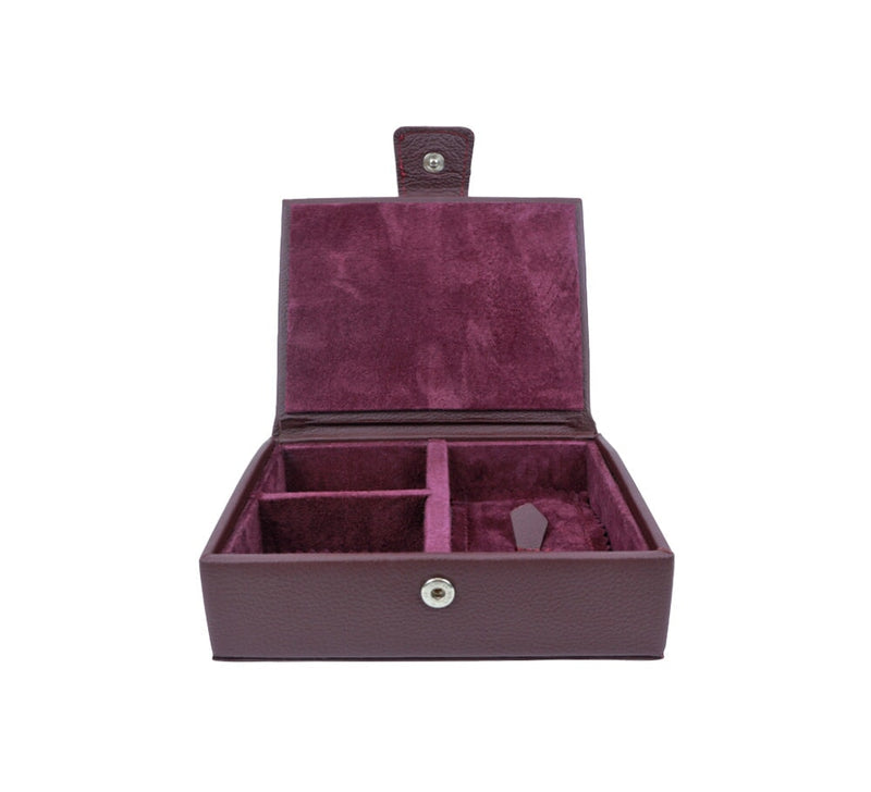 Sutton Divided Box Jewellery & Cufflink Boxes Burgundy 