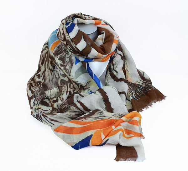 Tiger Bright Stole Pashmina & Scarves 