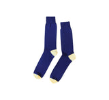 Two Tone Socks Textiles Royal Blue / Yellow 