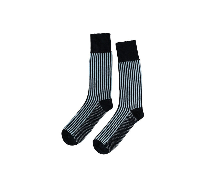 Vertical Stripe Socks Textiles Black / Pale Grey 