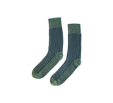 Vertical Stripe Socks Textiles Loden / Navy 
