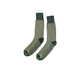 Vertical Stripe Socks Textiles Loden / Sand 