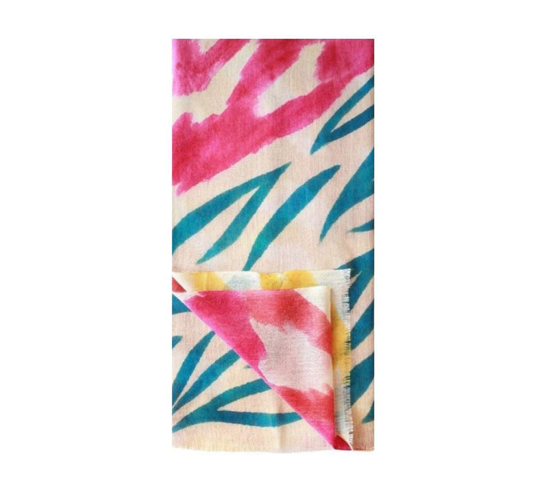 Zebraism Cashmere Stole Pashmina & Scarves Teal 